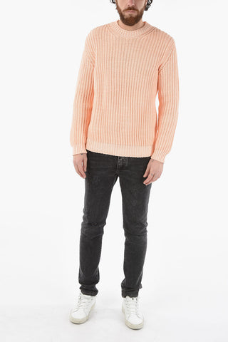 Solid Color Crew-neck Sweater