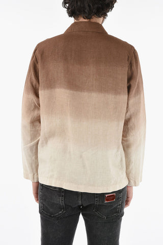 Shaded Effect Linen DERBY Utility Overshirt