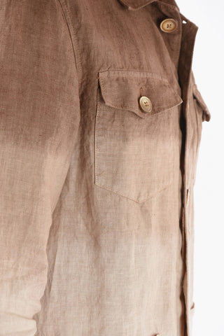 Shaded Effect Linen DERBY Utility Overshirt