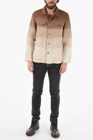 Shaded Effect Linen DERBY Utility Overshirt