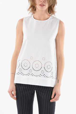 Sangallo Detail Cotton CAMELIA Blouse