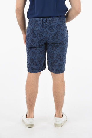 Floral Patterned Flax and Cotton MILANO Shorts