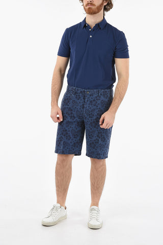 Floral Patterned Flax and Cotton MILANO Shorts