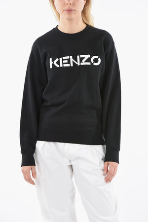 Crewneck Sweatshirt with Lettering Logo Print