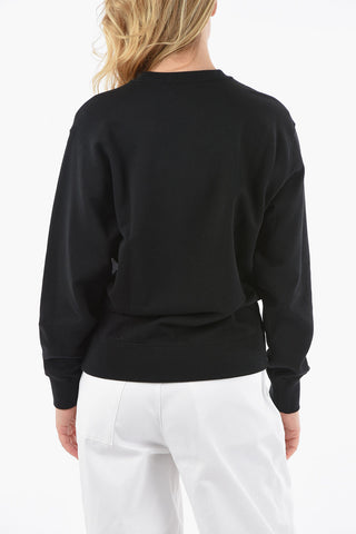 Crewneck Sweatshirt with Lettering Logo Print