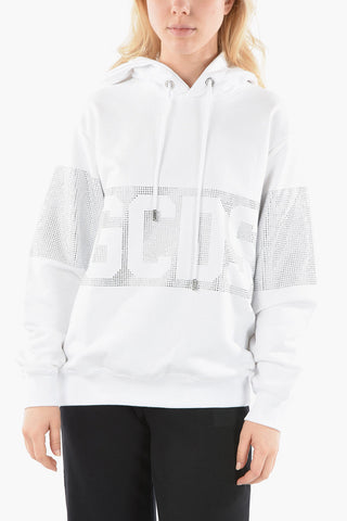 Rhinestone Details Hoodie