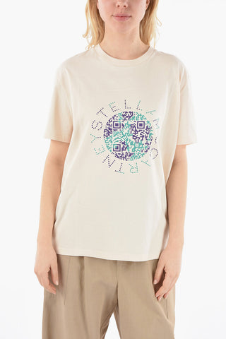 Crewneck T-shirt with Printed Logo
