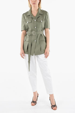 Belted Linen HESTER Blazer with Notch Lapel