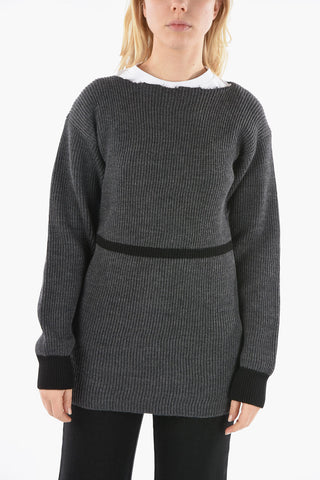 ARTISANAL Ribbed Wool Crew-neck Pullover