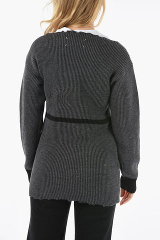 ARTISANAL Ribbed Wool Crew-neck Pullover