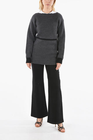 ARTISANAL Ribbed Wool Crew-neck Pullover