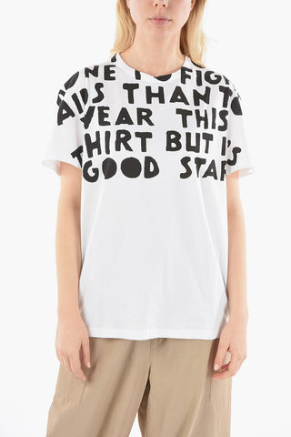 MM1 Cotton T-shirt with Contrasting Logo Print