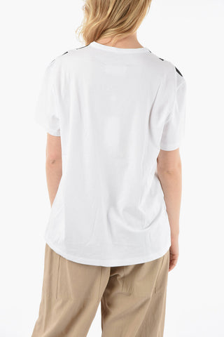 MM1 Cotton T-shirt with Contrasting Logo Print
