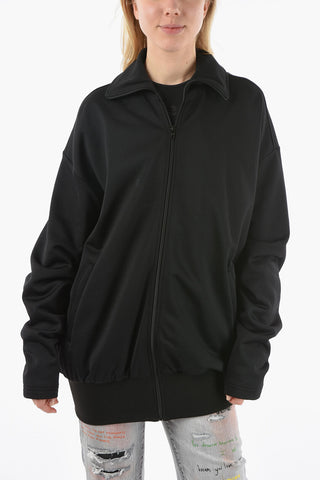 Oversized Sweatshirt with Zip Closure