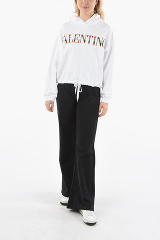 Sequined Embroidered Logo Hoodie