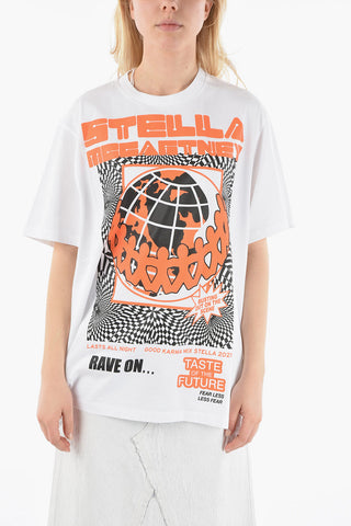 T-shirt Girocollo con Stampa Grafica 