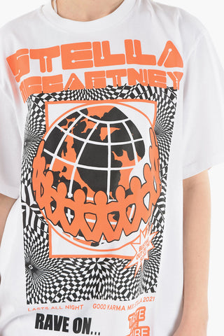 T-shirt Girocollo con Stampa Grafica 