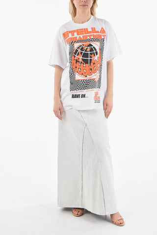 T-shirt Girocollo con Stampa Grafica 