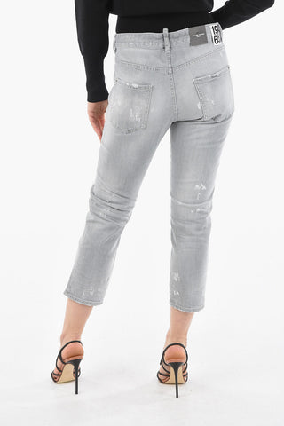 Cropped COOL GIRL Denims with Distressed Effect 18cm