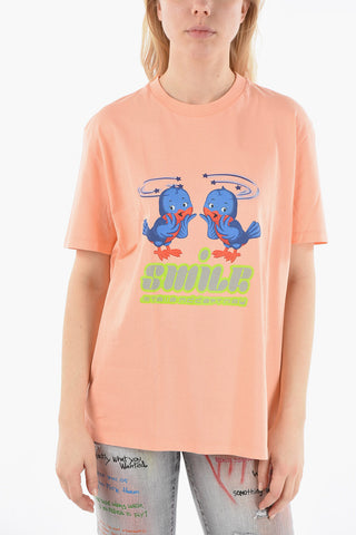 Printed Crew-neck SMILE T-shirt