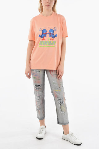 Printed Crew-neck SMILE T-shirt