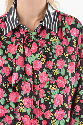 Ribbon Neck Reversible Shirt