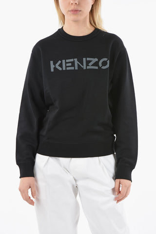 Crewneck Sweatshirt with Lettering Logo Print