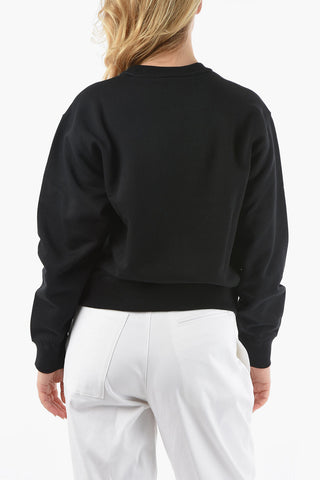 Crewneck Sweatshirt with Lettering Logo Print