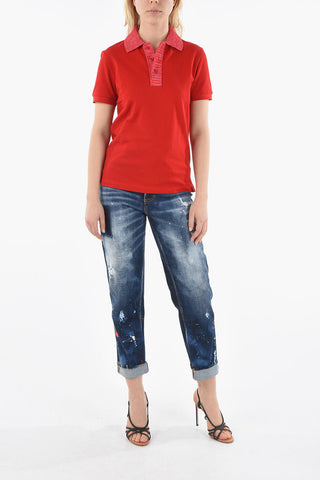 Short sleeve Polo Shirt with Contrasting Collar