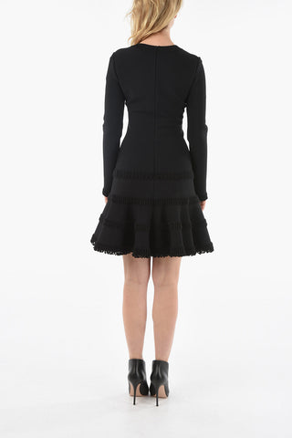 Vestito in Maglia con Dettagli Ricamati