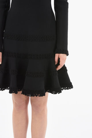Vestito in Maglia con Dettagli Ricamati