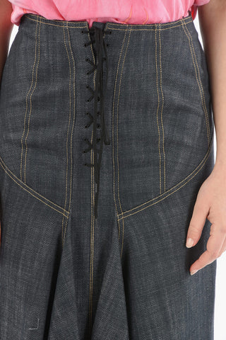 Gonna in Denim con Laccetti Corsetto