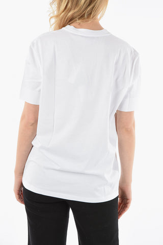 Crew-neck Applied Logoed T-shirt with Dry Cleaning