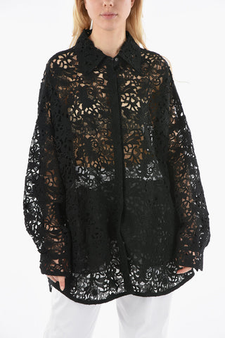 Lace Overshirt with Snap Buttons