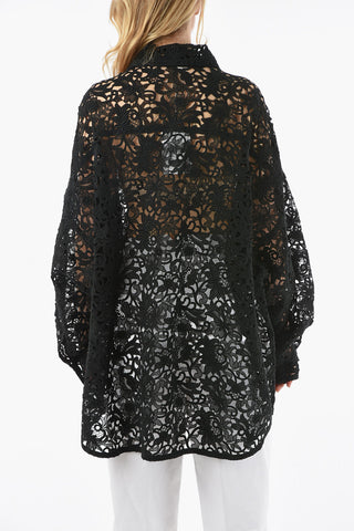 Lace Overshirt with Snap Buttons