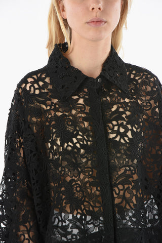 Lace Overshirt with Snap Buttons
