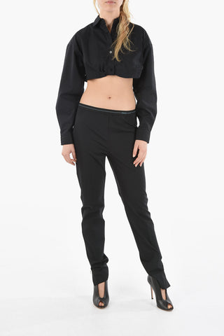 Leggings With Elastic Band And Zip Closure