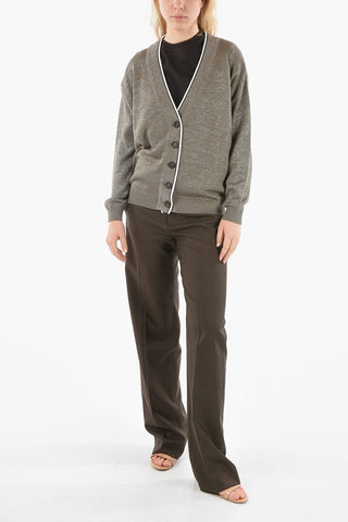 V-Neck Lurex Cardigan