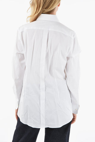 Solid Color Stretch Cotton Shirt