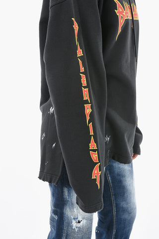 Logo Printed Baggy Fit Hoodie
