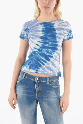 Tie-Dye Effect Crew-neck T-Shirt