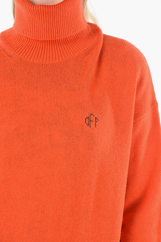 Turtleneck OFF BASIC Oversized Pullover with Ribbed Neck