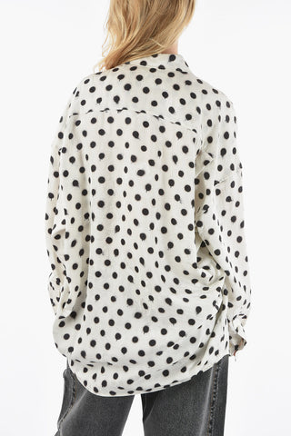 Dot Print Long Sleeved Shirt