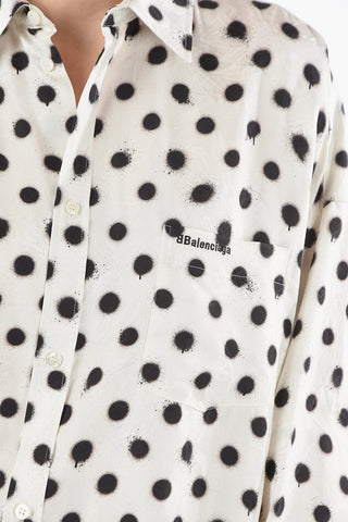 Dot Print Long Sleeved Shirt