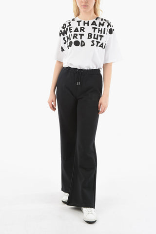 Joggers Bootcut in Cotone Felpato