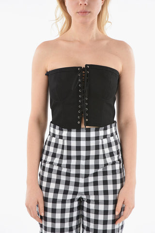 Top Bustier con Dettaglio Lace-up