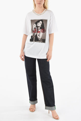 Crystals Neckline JLO Printed T-shirt