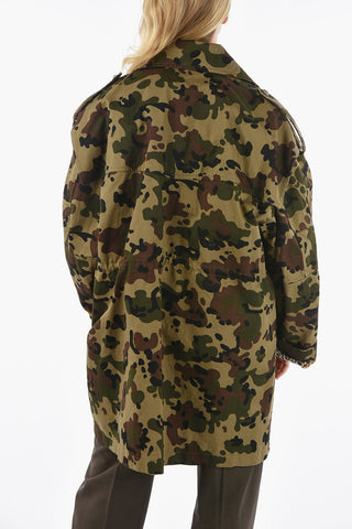 Giubbotto Safari Camouflage con Fodera Leopardata