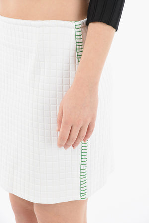 Fitted Miniskirt with Check Pattern
