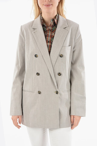 Giacca Doppiopetto in Misto Lana Vergine 